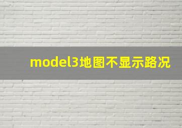 model3地图不显示路况