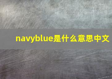 navyblue是什么意思中文