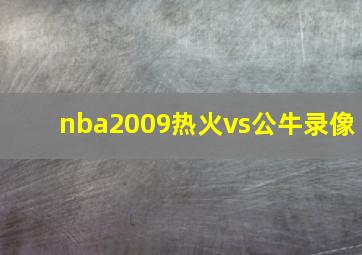 nba2009热火vs公牛录像