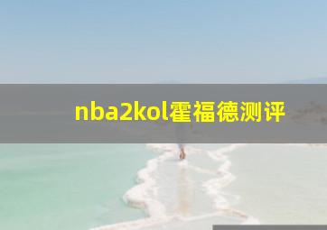 nba2kol霍福德测评