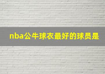 nba公牛球衣最好的球员是