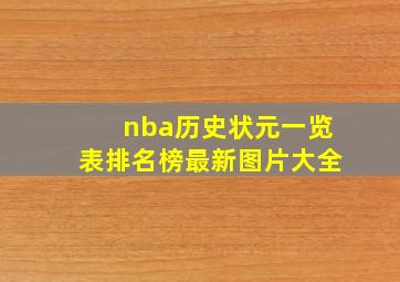 nba历史状元一览表排名榜最新图片大全