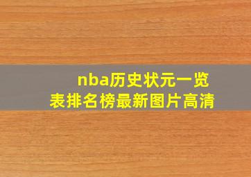 nba历史状元一览表排名榜最新图片高清