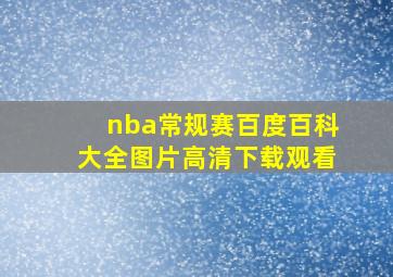 nba常规赛百度百科大全图片高清下载观看