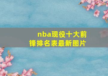 nba现役十大前锋排名表最新图片