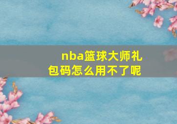 nba篮球大师礼包码怎么用不了呢