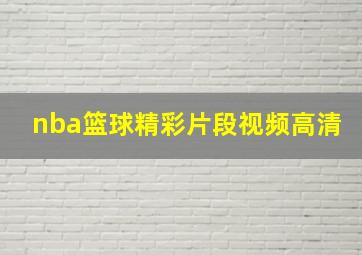 nba篮球精彩片段视频高清