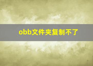 obb文件夹复制不了