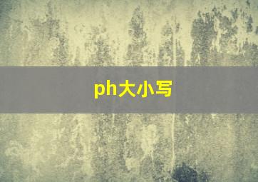 ph大小写