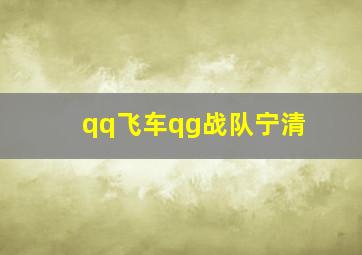 qq飞车qg战队宁清