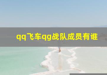 qq飞车qg战队成员有谁