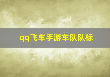 qq飞车手游车队队标