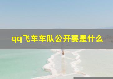 qq飞车车队公开赛是什么