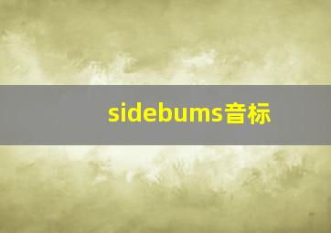 sidebums音标