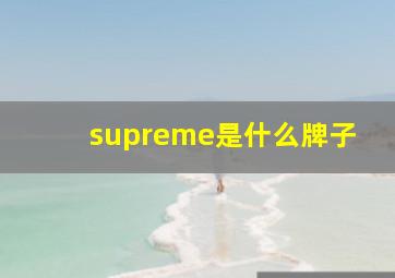 supreme是什么牌子