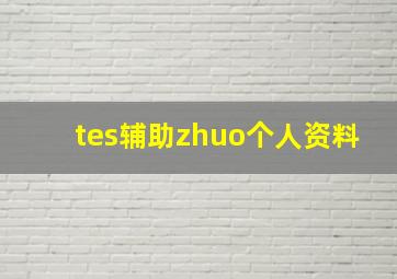 tes辅助zhuo个人资料