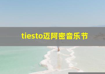 tiesto迈阿密音乐节