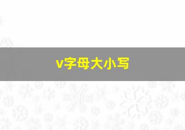 v字母大小写