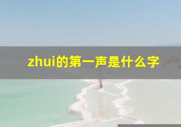 zhui的第一声是什么字