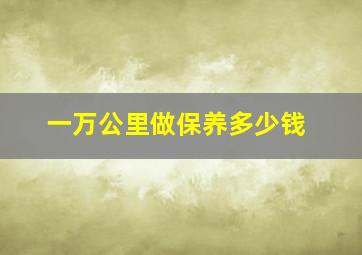 一万公里做保养多少钱