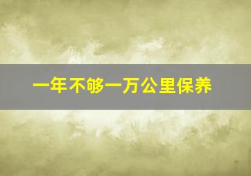 一年不够一万公里保养