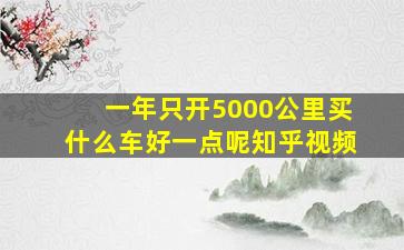 一年只开5000公里买什么车好一点呢知乎视频