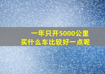 一年只开5000公里买什么车比较好一点呢