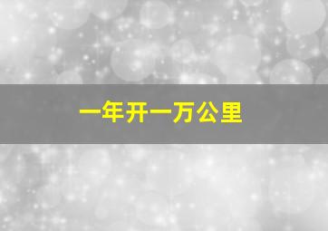 一年开一万公里