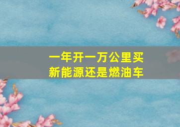 一年开一万公里买新能源还是燃油车