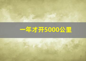 一年才开5000公里