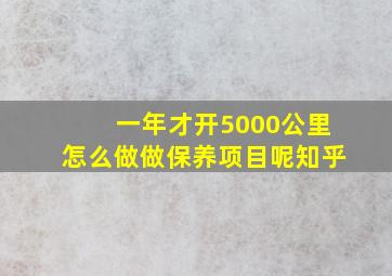 一年才开5000公里怎么做做保养项目呢知乎