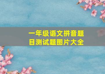 一年级语文拼音题目测试题图片大全