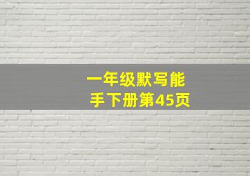 一年级默写能手下册第45页