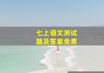 七上语文测试题及答案免费