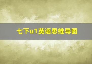 七下u1英语思维导图