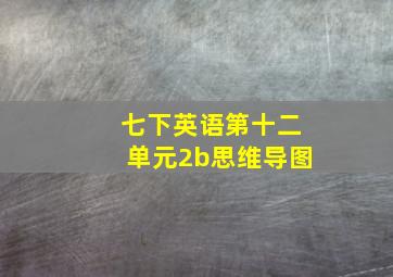 七下英语第十二单元2b思维导图