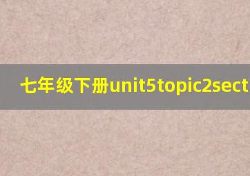 七年级下册unit5topic2sectiona