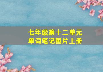 七年级第十二单元单词笔记图片上册