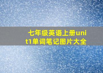 七年级英语上册unit1单词笔记图片大全