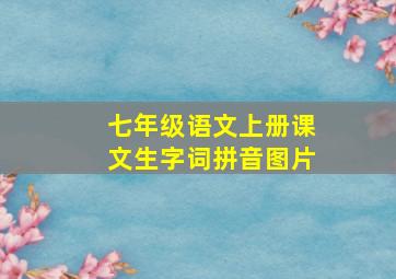 七年级语文上册课文生字词拼音图片