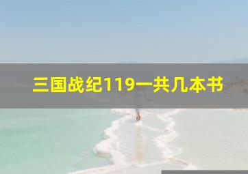 三国战纪119一共几本书