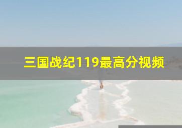 三国战纪119最高分视频