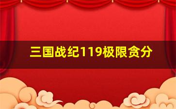 三国战纪119极限贪分