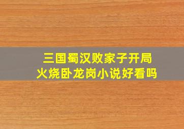 三国蜀汉败家子开局火烧卧龙岗小说好看吗