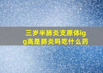 三岁半肺炎支原体igg高是肺炎吗吃什么药