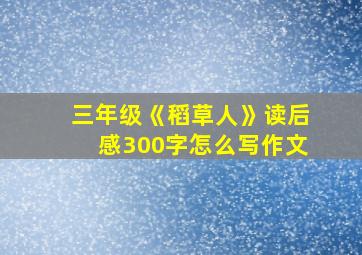 三年级《稻草人》读后感300字怎么写作文