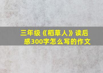 三年级《稻草人》读后感300字怎么写的作文