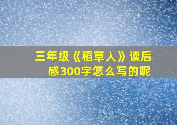 三年级《稻草人》读后感300字怎么写的呢