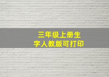 三年级上册生字人教版可打印