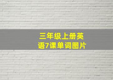 三年级上册英语7课单词图片